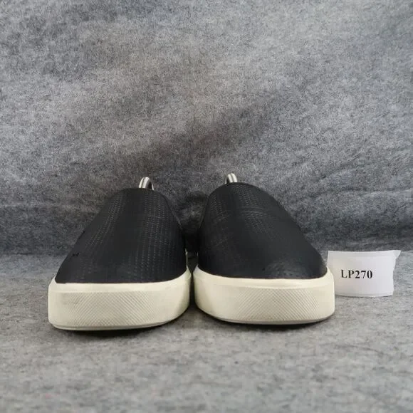 Vince Shoes Womens 9 Sneakers Slip On Leather Casual Classic Lifestyle Black Low - Picture 3 of 15